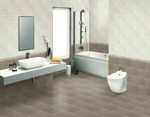 Gạch lát nền 30x60 có thể ứng dụng trong phòng tắm